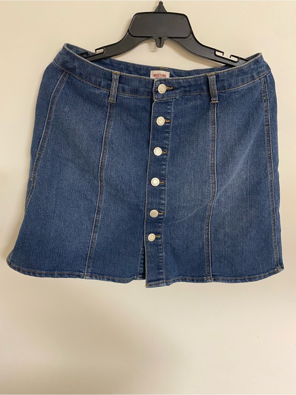 Mossimo Supply Co. Blue Denim Button-Front Mini Skirt